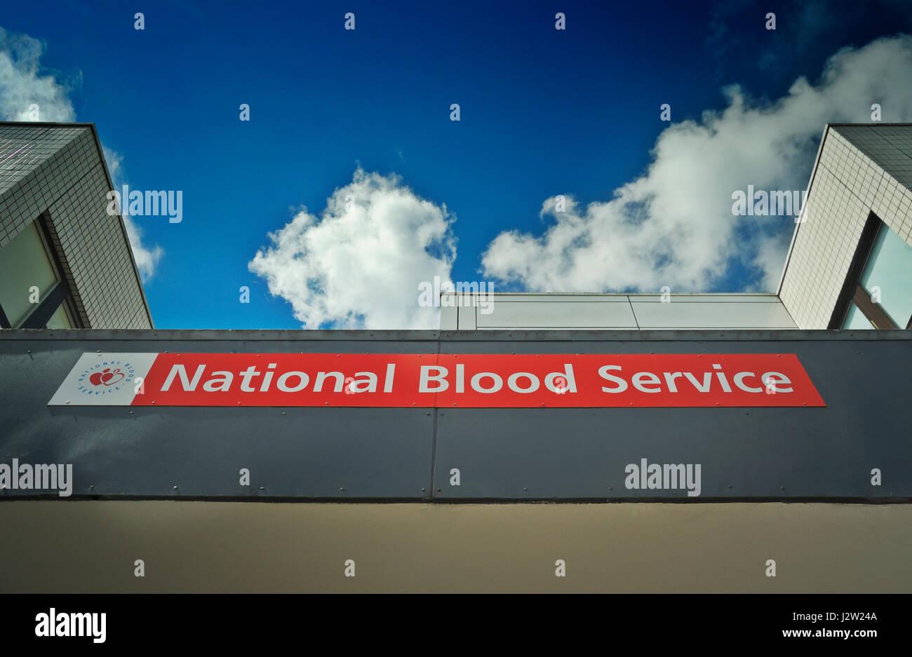 Segni dell'ospedale per la trasfusione di sangue dipartimento Foto Stock