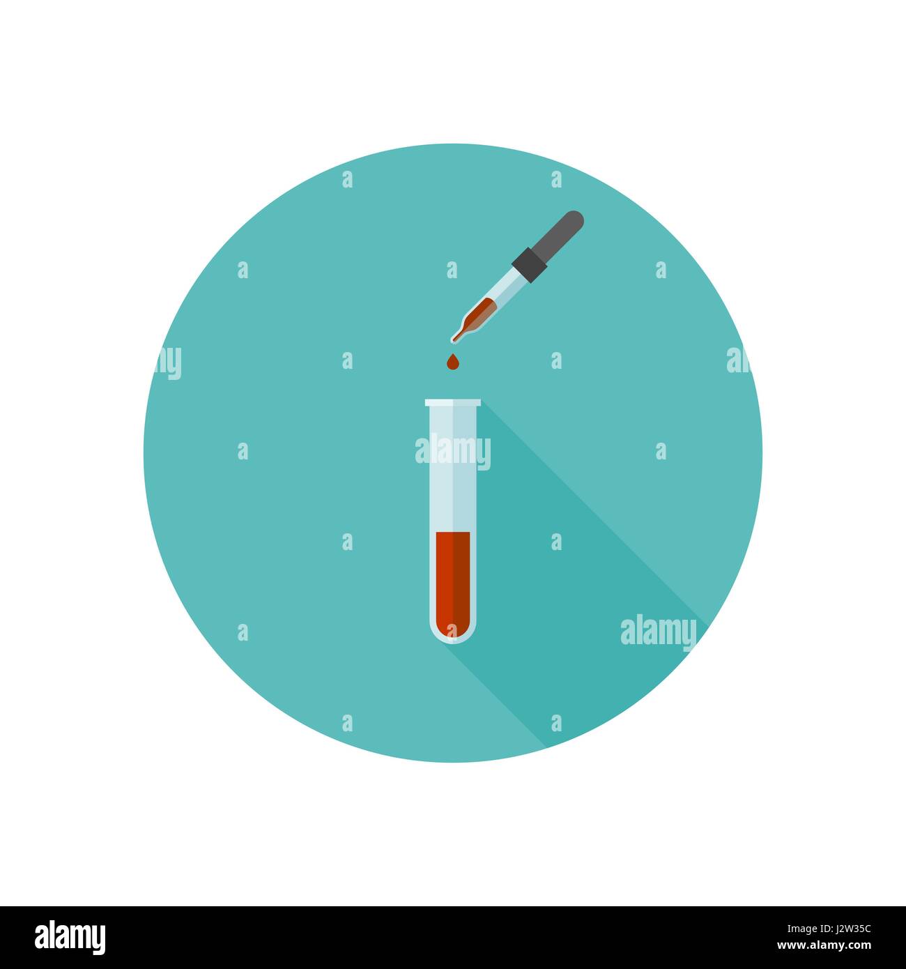 Sangue di prova di laboratorio. Illustrazione Vettoriale
