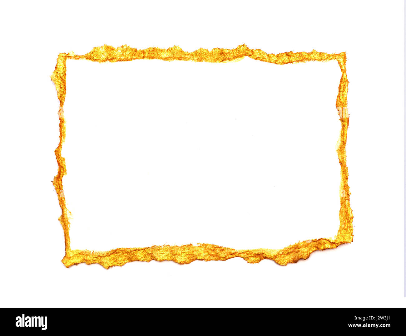 Oro astratta cornice dipinta su uno sfondo bianco con posto per il testo Foto Stock Oro astratta cornice dipinta su uno sfondo bianco con posto per il testo Foto Stock