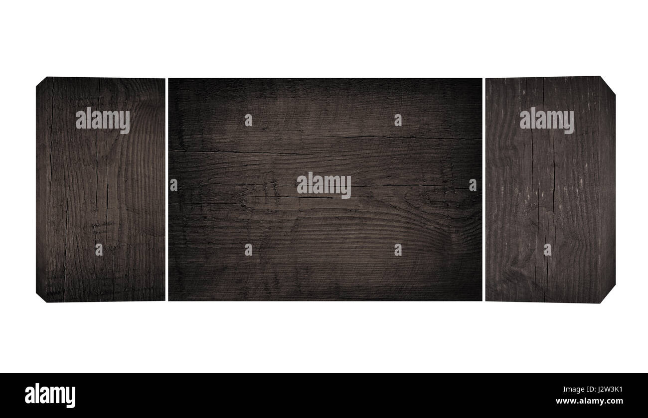 Vecchio nero tavole di legno e piatto di taglio, tagliere con spazio di copia Foto Stock Vecchio nero tavole di legno e piatto di taglio, tagliere con spazio di copia Foto Stock