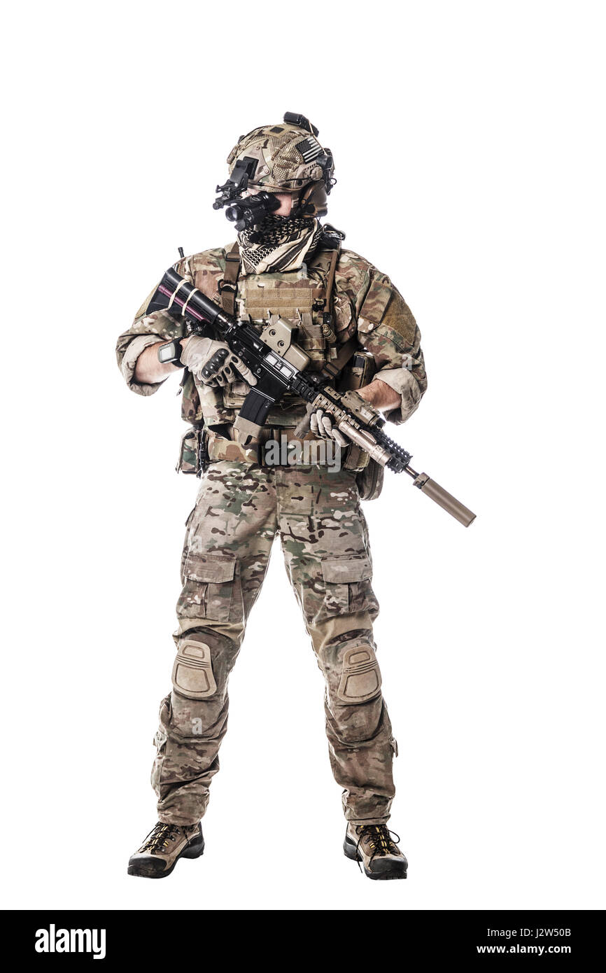 Army Ranger nel campo uniformi Foto Stock