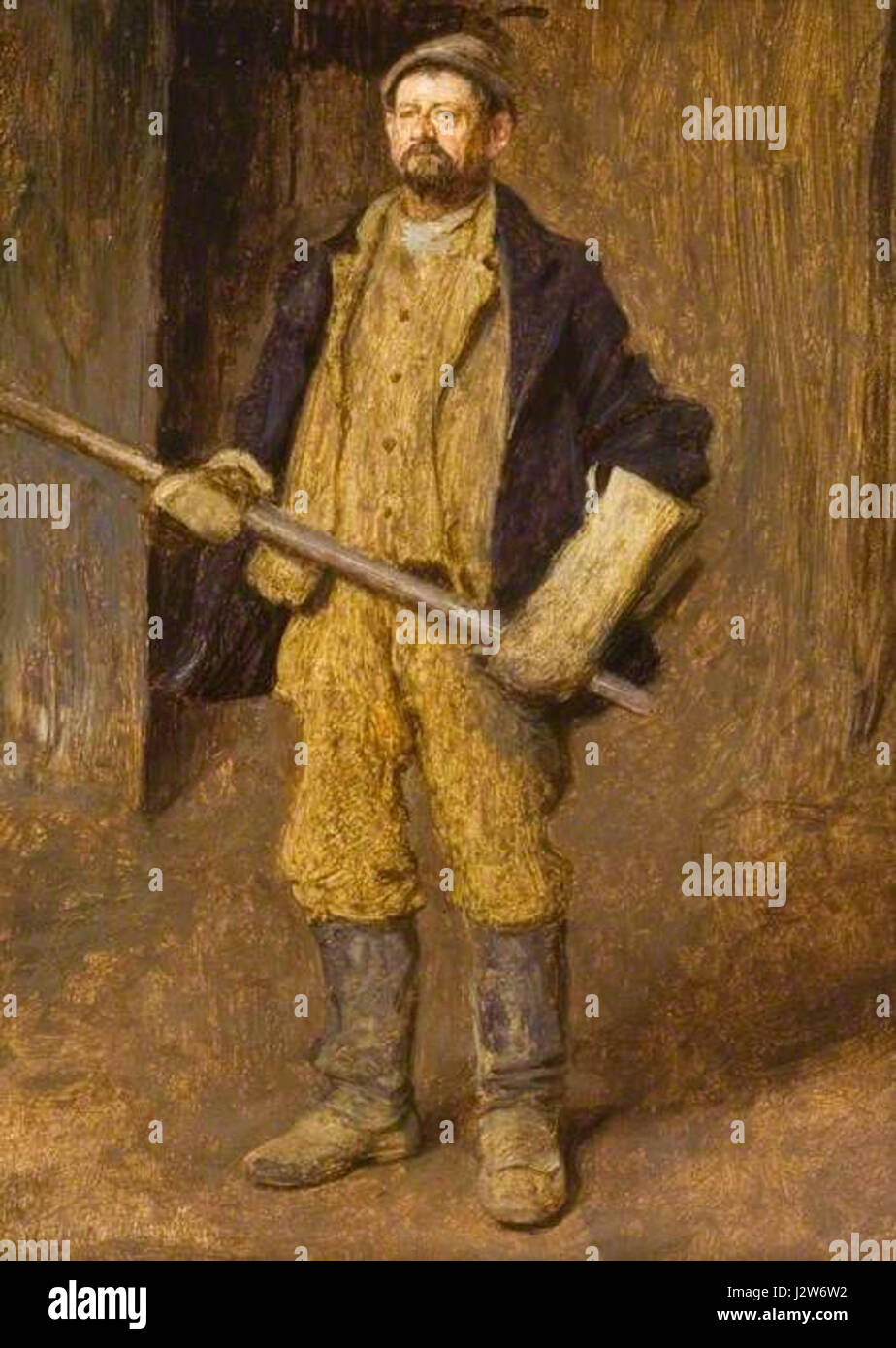 Daniel Albert Wehrschmidt, un fonderista della fine del XIX secolo, è raffigurato in questo ritratto del 1899. La sua professione riflette la crescita dell'eraâ industriale e l'importante ruolo della manodopera qualificata nell'industria manifatturiera. Foto Stock