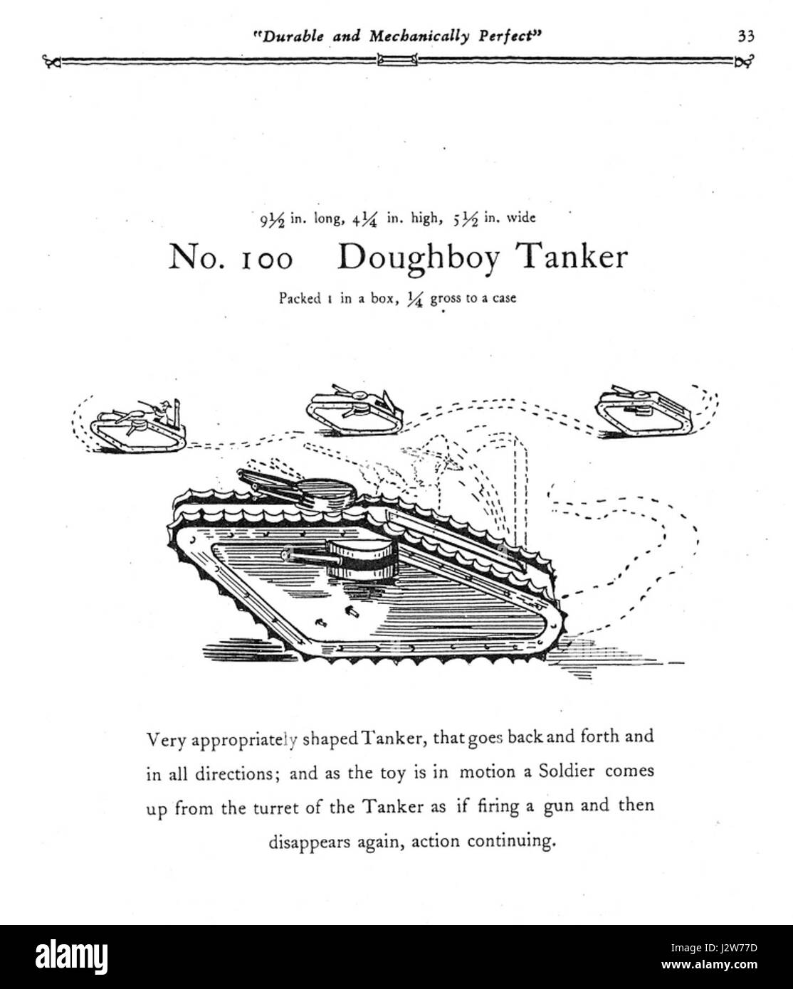 Una pagina del Marx Mechanical Toys Catalog del 1930, che mostra una varietà di giocattoli meccanici prodotti dalla Marx Toy Company durante l'inizio del XX secolo. Foto Stock