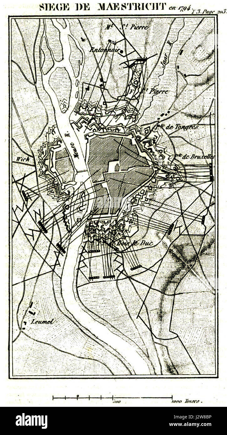1794 Beleg van Maastricht Foto Stock