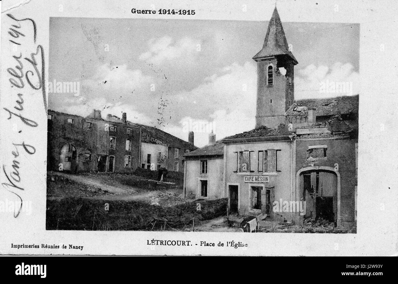 100FI571 Letricourt 1914-1918 Foto Stock
