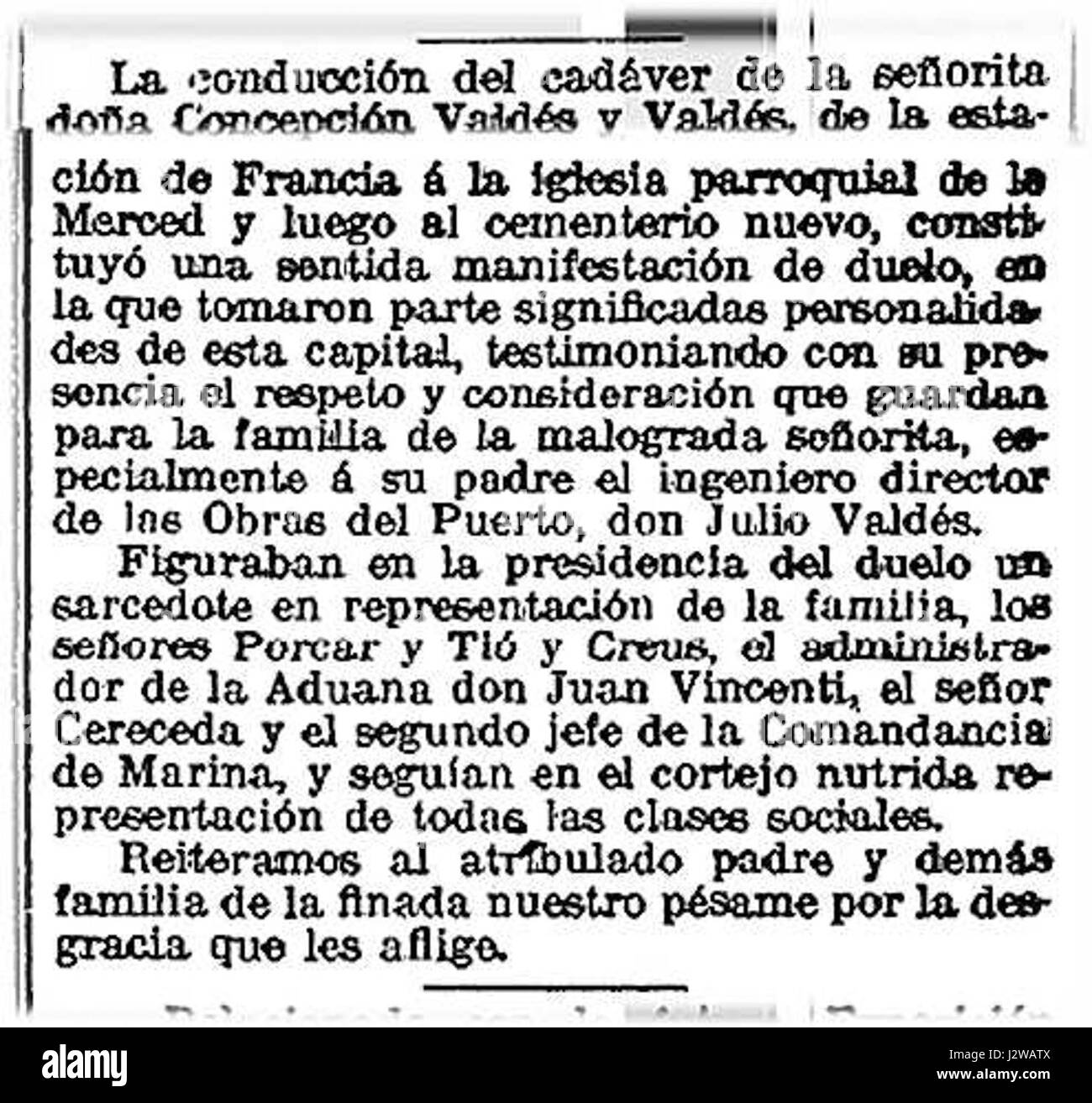 Questa foto storica raffigura Julio Valdes-Humaran nel 1913 mentre conduce la solenne processione del suo corpo daughterâ€™s. Illustra la profondità del dolore personale durante quel periodo nella società filippina. Foto Stock