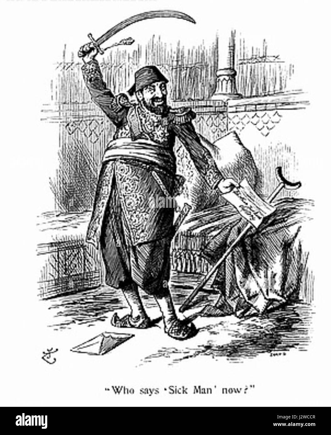 Abdulhamid celebra la vittoria turca nel 1897 Foto Stock