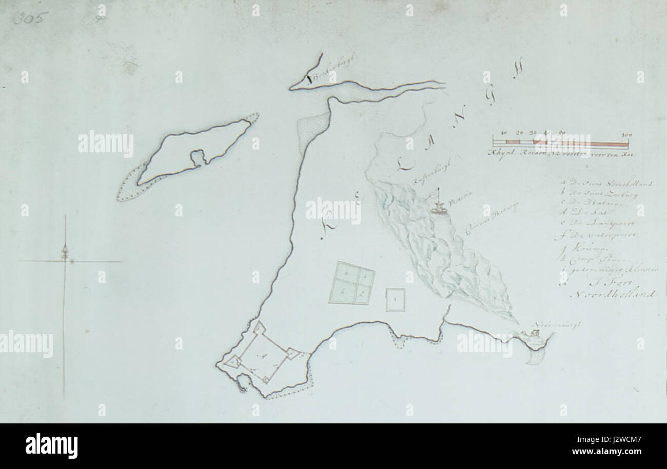 Xvii secolo Keelung mappa Foto Stock