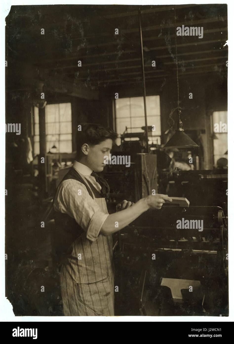 1917 Boston Index Card byLewisHine Co 2 Foto Stock