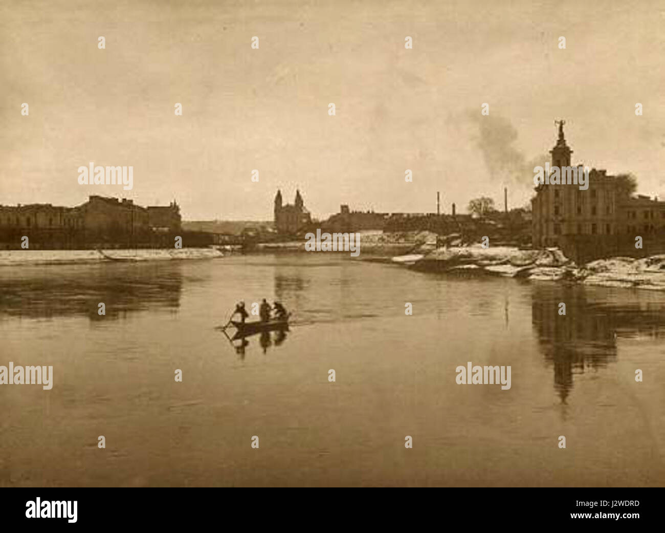 1918 Neris a Vilnius e a Vilnius - Impianto di alimentazione Foto Stock