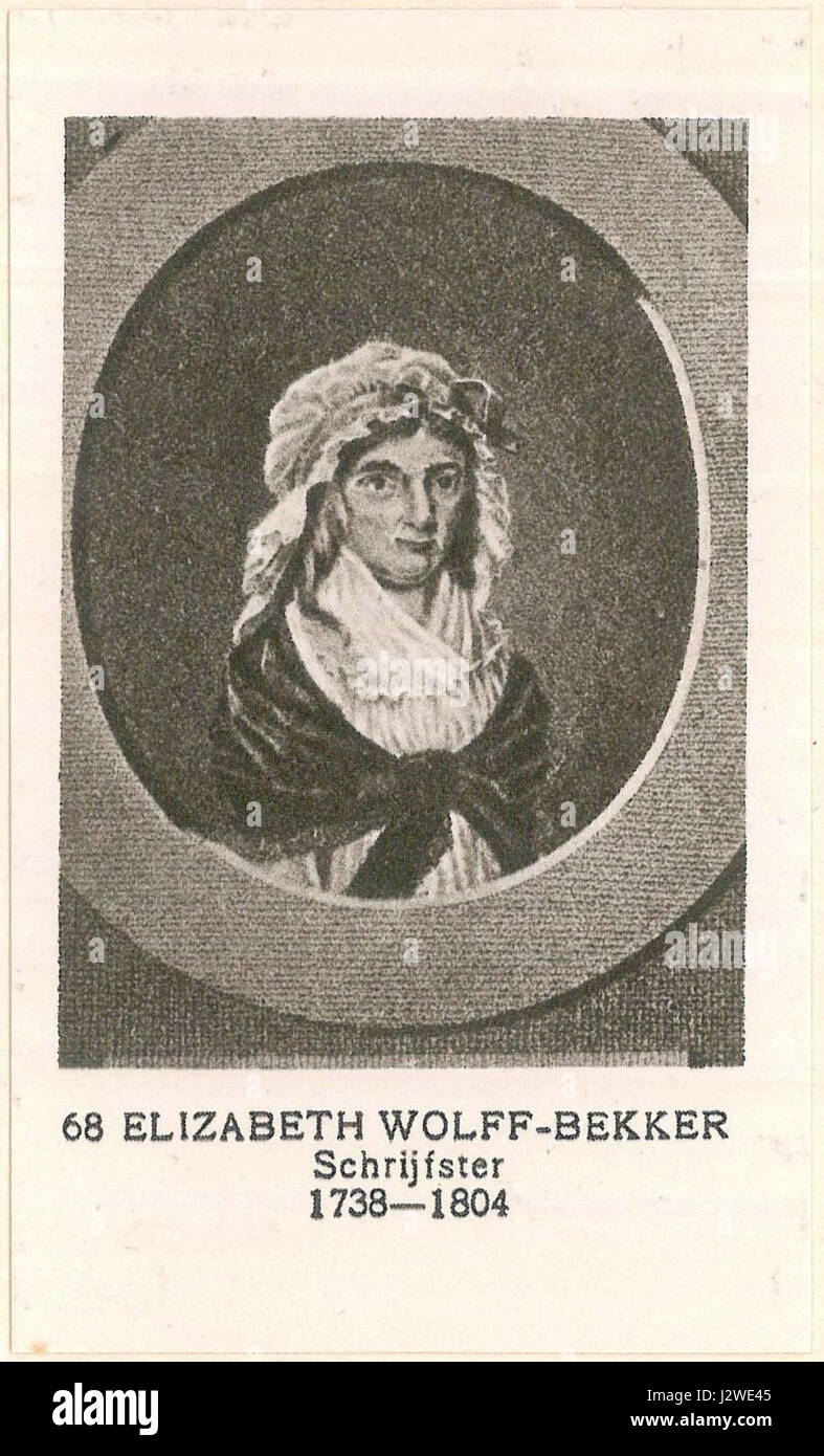 68 Elizabeth Wolff-Bekker, Schrijfster, 1738-1800 Foto Stock