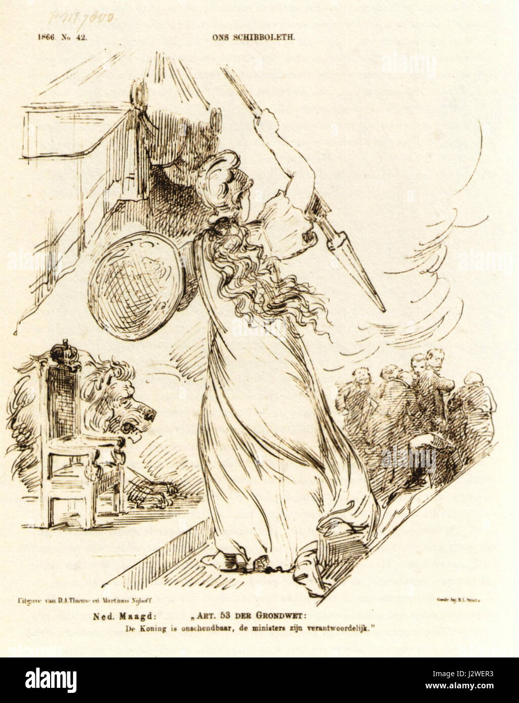 1866spotprentart53 Foto Stock