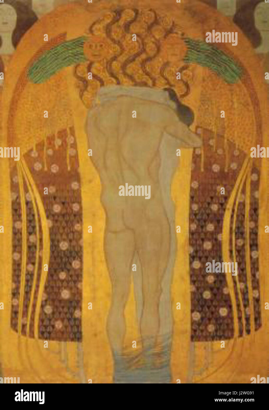 Un bacio per tutto il mondo Gustav Klimt Foto Stock