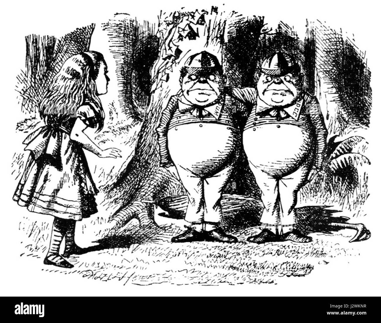 Alice Tweedledum Foto Stock