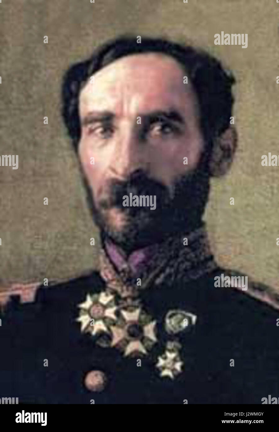 Cavaignac era un generale francese noto per il suo servizio militare durante il XIX secolo, in particolare durante la rivoluzione di luglio del 1830. La sua leadership giocò un ruolo chiave nella difesa di Parigi. Foto Stock