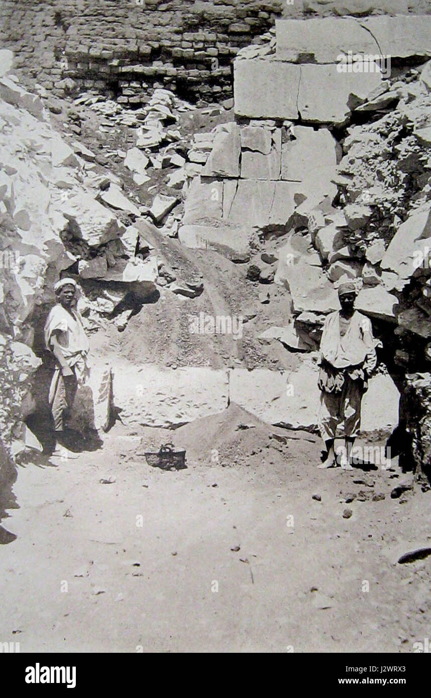 Amenemhat III fu un faraone egiziano della XII dinastia, e il suo regno è noto per importanti realizzazioni architettoniche, tra cui la costruzione del complesso piramidale di Dahshur. Foto Stock