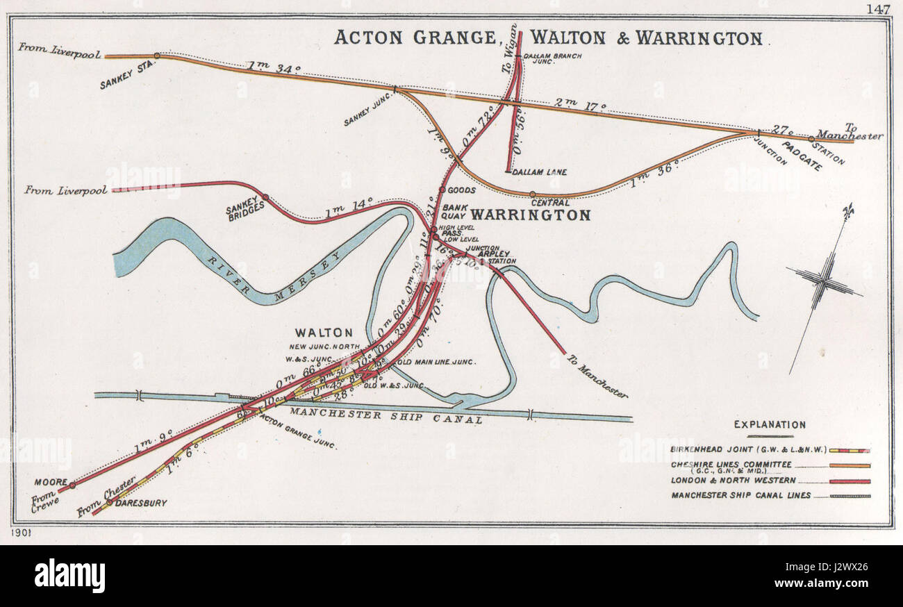 Questa è un'immagine che mostra Acton Grange, situato a Walton e Warrington. L'albergo è conosciuto per il suo significato storico e il suo ambiente rurale. Acton Grange riflette il patrimonio architettonico e culturale, con un'attenzione particolare allo stile di vita e alla storia della zona durante il suo periodo. Foto Stock