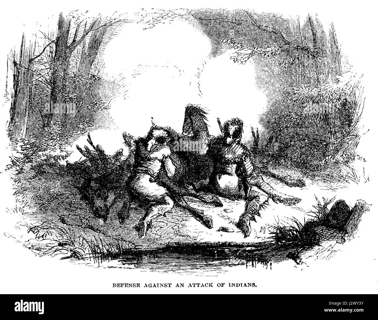 La difesa di Beckwourth si riferisce a eventi storici legati alle strategie di difesa impiegate da James Beckwourth, un esploratore e figura militare, durante il XIX secolo dell'ovest americano. Foto Stock