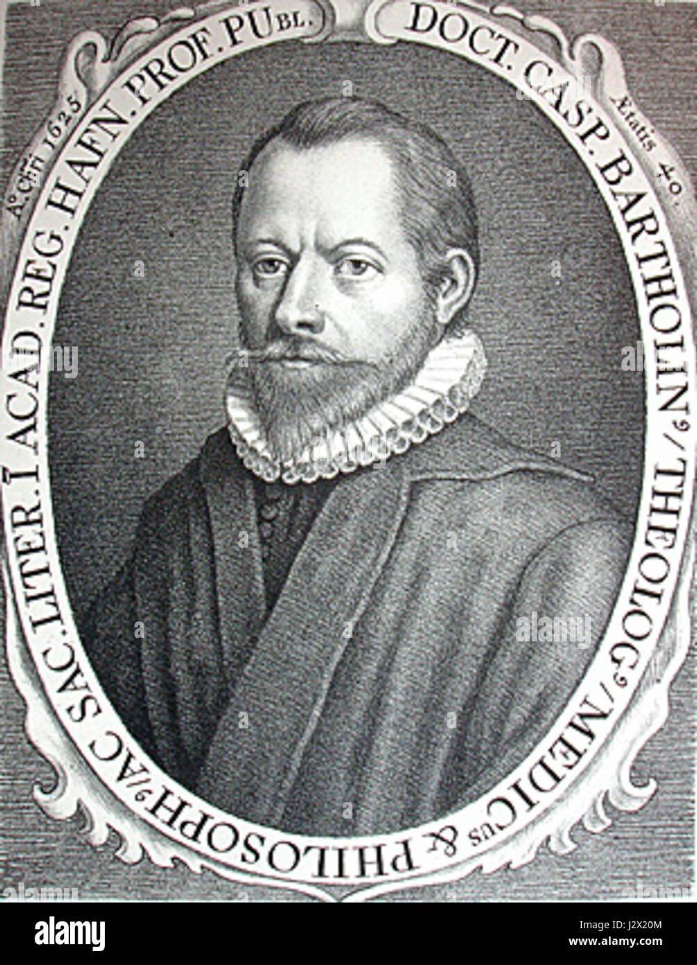 Casper Batholin fu una figura notevole nel campo della scienza, particolarmente noto per i suoi contributi allo studio dell'anatomia e del corpo umano. Foto Stock
