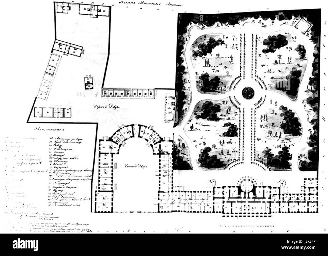 Catherine's Hospital, fondato nel 1827, era un'importante istituzione nel campo della sanità durante i primi anni del XIX secolo, con un layout progettato per un'efficiente cura e trattamento del paziente. Foto Stock