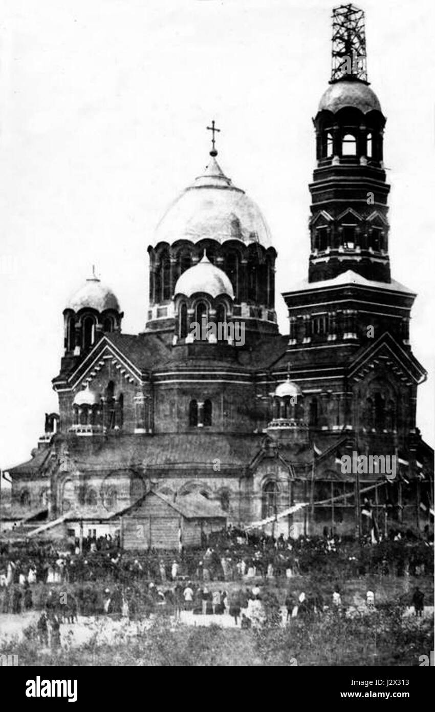 Costruzione della Cattedrale di Cristo Salvatore (Samara) 04 Foto Stock