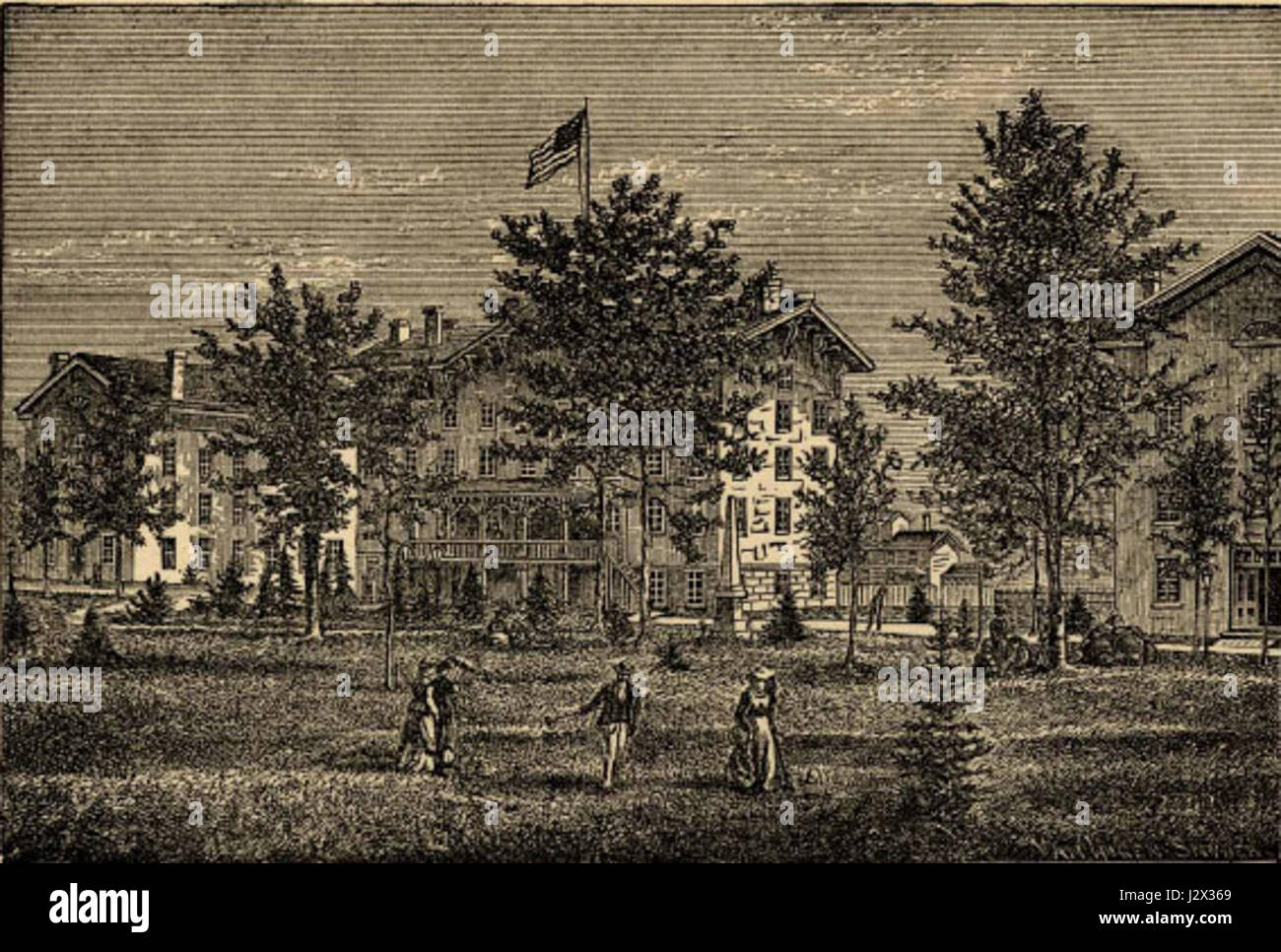 L'Albion College è un college di materie umanistiche situato ad Albion, Michigan. Noto per la sua eccellenza accademica, il college offre una varietà di corsi di laurea in campi come le arti, le scienze e le scienze umane. Foto Stock