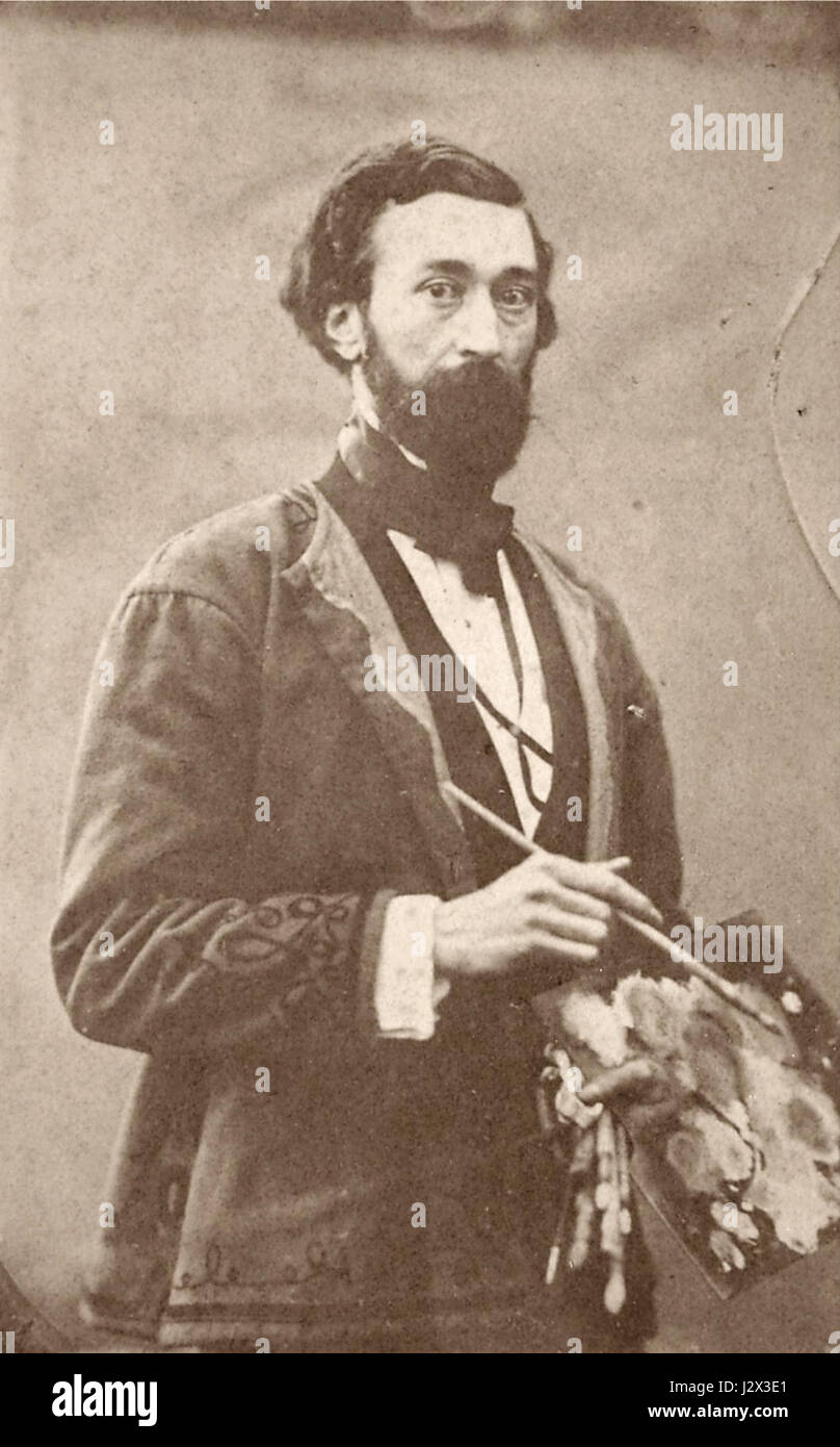 Charles Francois Jalabert è stato un artista francese riconosciuto per i suoi contributi alla scena artistica del XIX secolo, noto per i suoi magistrali ritratti e figure pittoriche che raffigurano l'emozione umana e il realismo. Foto Stock