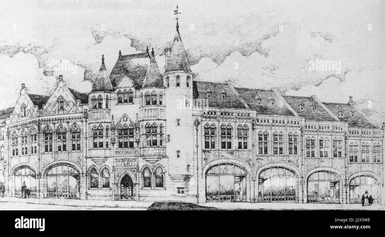 La Birkenhead Bank, situata a Birkenhead, in Inghilterra, è un'istituzione finanziaria nota per il suo ruolo nel settore bancario regionale e per i contributi al panorama finanziario della Gran Bretagna del XIX secolo. Foto Stock