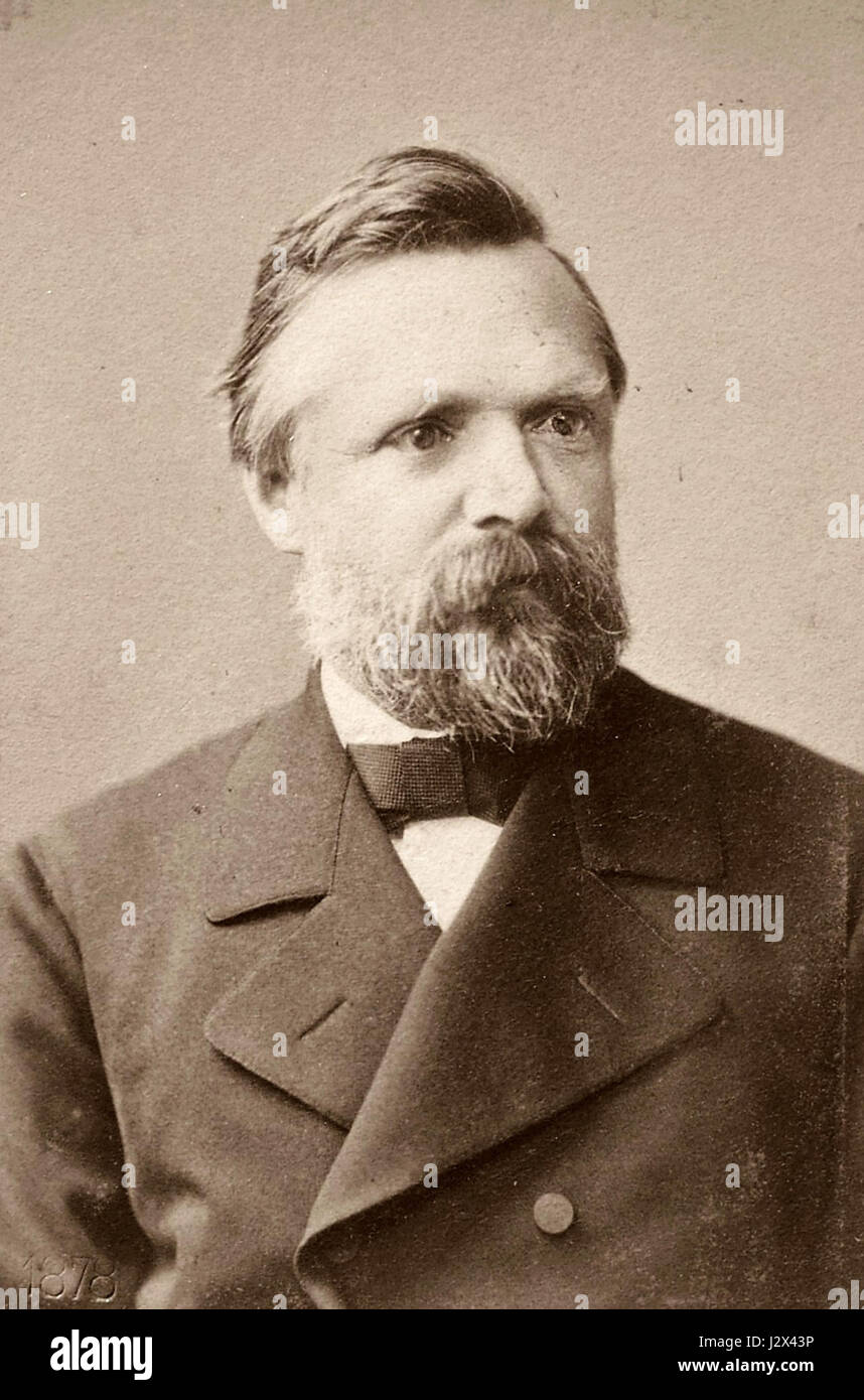 Carl von Voit, un fisiologo tedesco, noto per i suoi contributi agli studi metabolici e alla biochimica, fu influente nella comprensione della fisiologia umana. Le sue opere del 1878 sono considerate fondamentali nella prima biochimica. Foto Stock