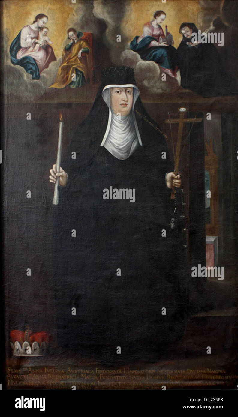 Anne Juliana Gonzaga fu una figura storica influente, probabilmente della nobiltà italiana, nota per i suoi contributi alla cultura, alla religione o alla società durante il Rinascimento o l'inizio del periodo moderno. Foto Stock