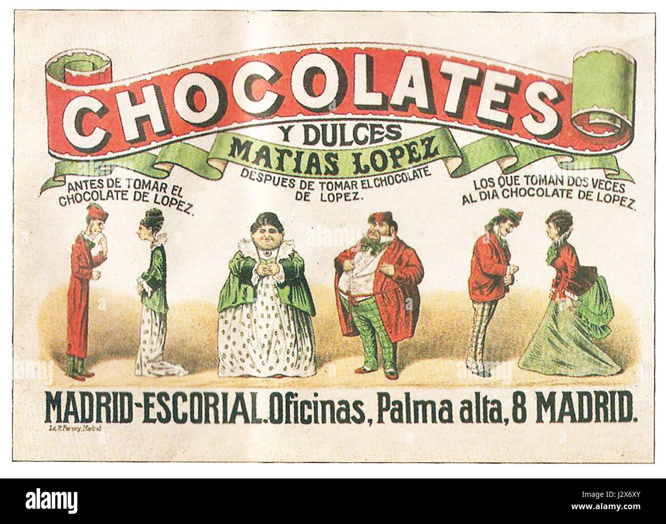 Un poster pubblicitario vintage che mostra annunci pubblici e promozioni commerciali di un'epoca precedente. Foto Stock