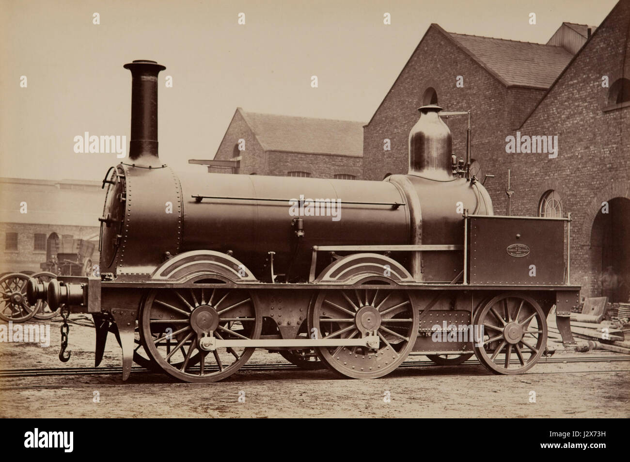 Un'immagine storica della locomotiva Beyer Peacock, Madras Railway No. 425, che mostra il suo design e l'uso nella storia delle ferrovie indiane. Foto Stock