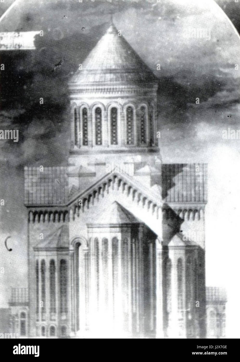 Budagovski Cattedrale armena di Baku facciata est Foto Stock