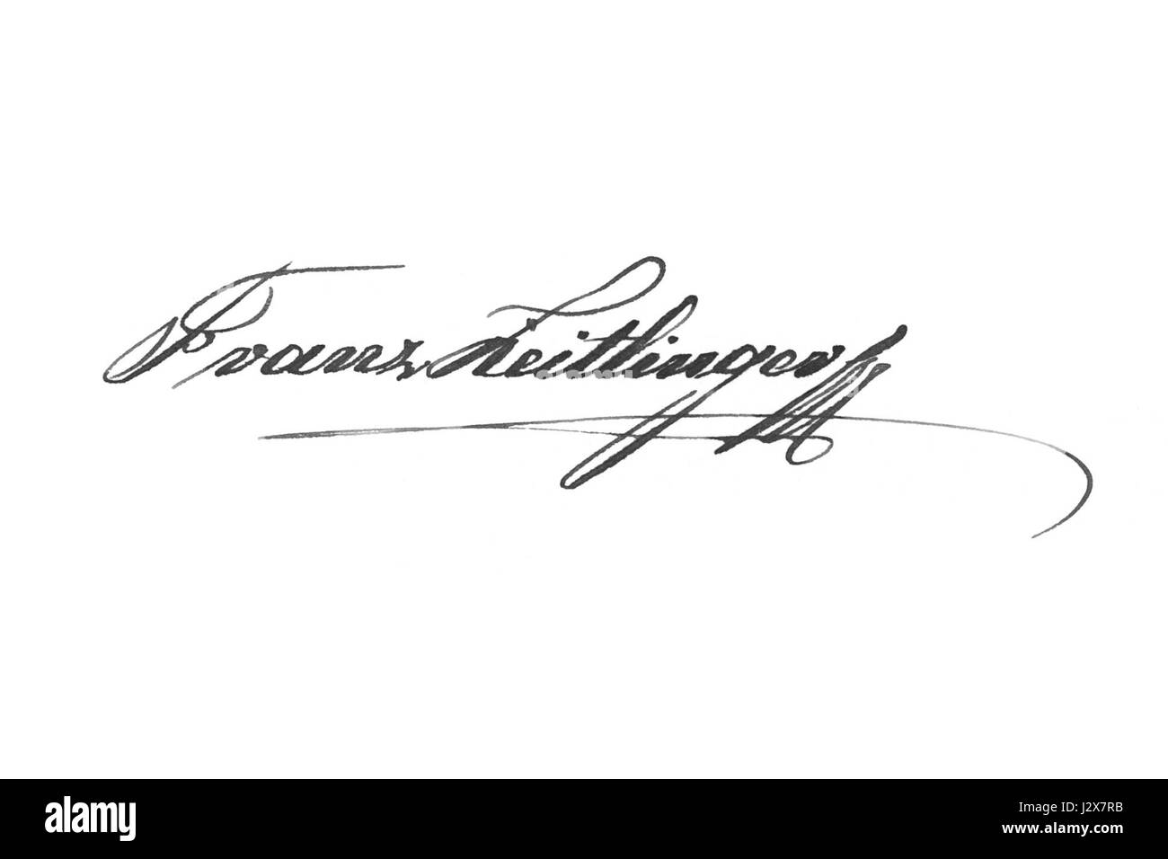 Autogramm Franz Zeitlinger Foto Stock