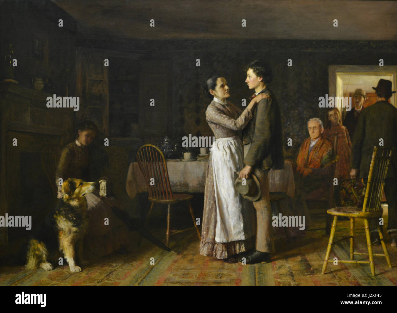 La rottura dei legami di casa, da Thomas Hovenden Foto Stock