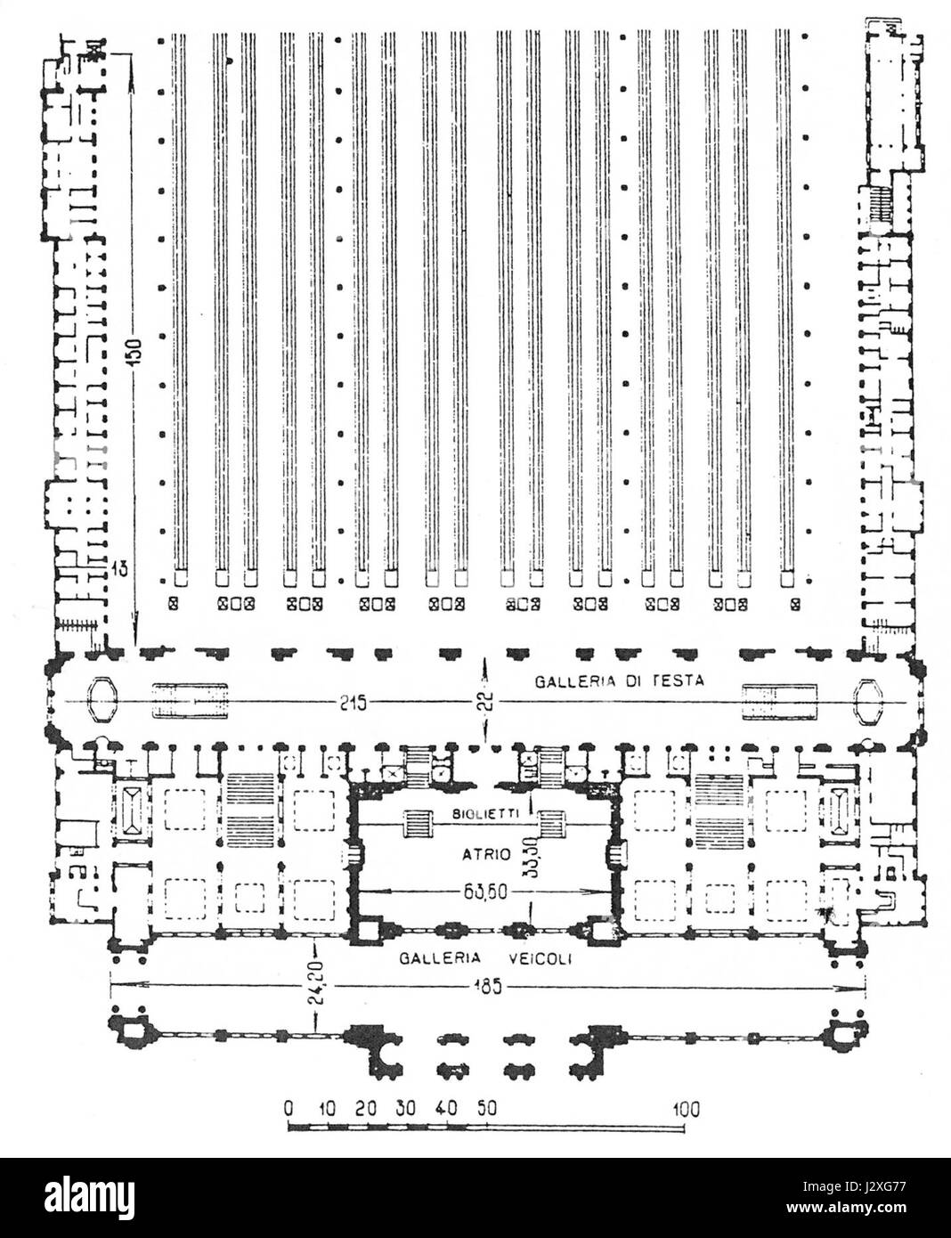 Pianta FV Milano Centrale Foto Stock