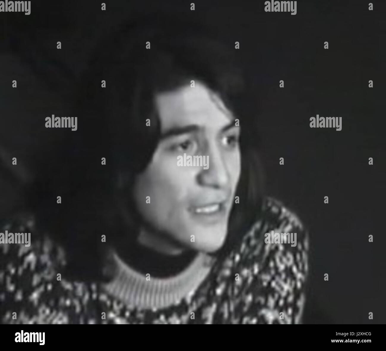 Un ritratto di Drupi, un cantante italiano, del 1975, che cattura un momento della carriera musicale del artistâ durante la sua ascesa in popolarità negli anni '1970 Foto Stock