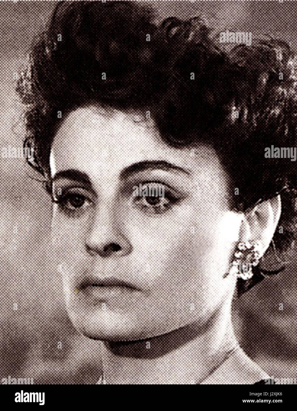 Un ritratto di Giovanna Galletti, attrice italiana attiva dal 1938 al 1986, nota per i suoi ruoli in film come "Roma, città aperta" e "ultimo tango a Parigi". Foto Stock