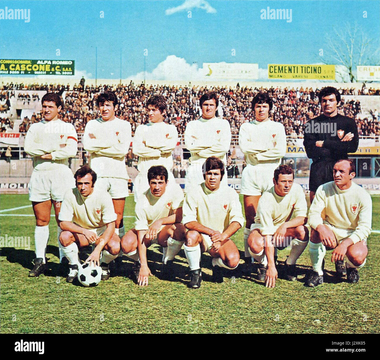L'Associazione calcio Perugia, una squadra di calcio italiana, ha avuto una stagione notevole nel 1969-70. La squadra faceva parte della serie A, la massima serie italiana, ed è conosciuta per i suoi storici successi calcistici. Foto Stock