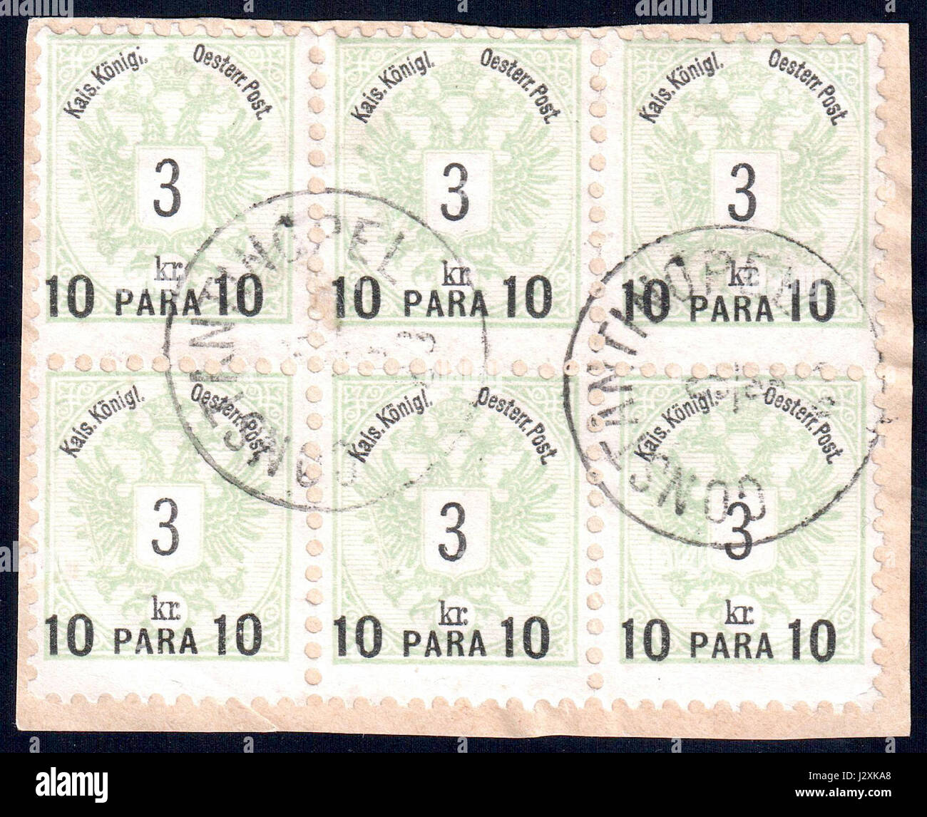 Questa mappa storica, intitolata "Austria Levant 1886 Sc149", mostra i dettagli geografici della regione del Levante sotto l'influenza dell'Austria alla fine del XIX secolo. Foto Stock