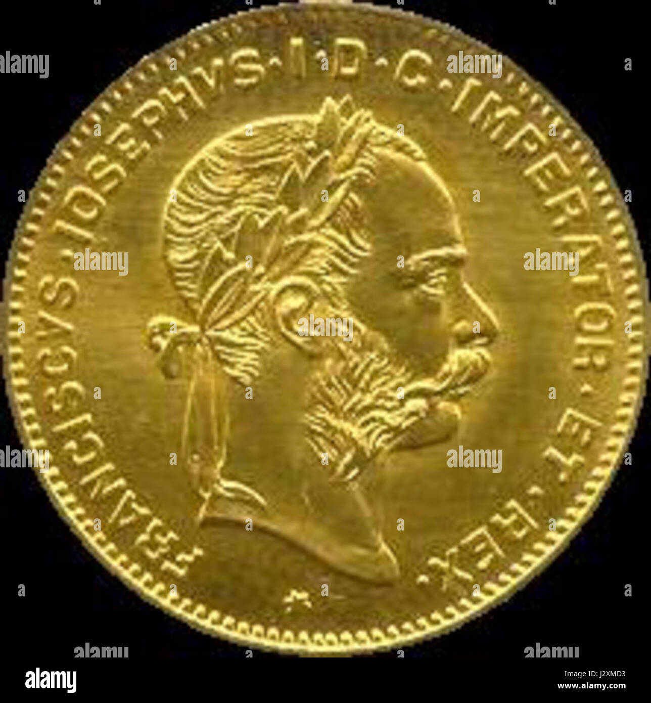La moneta AHG aust 4 fiorini del 1892 presenta il disegno dritto, probabilmente mostrando il monarca regnante o i simboli nazionali dell'Austria-Ungheria durante quel periodo. Foto Stock
