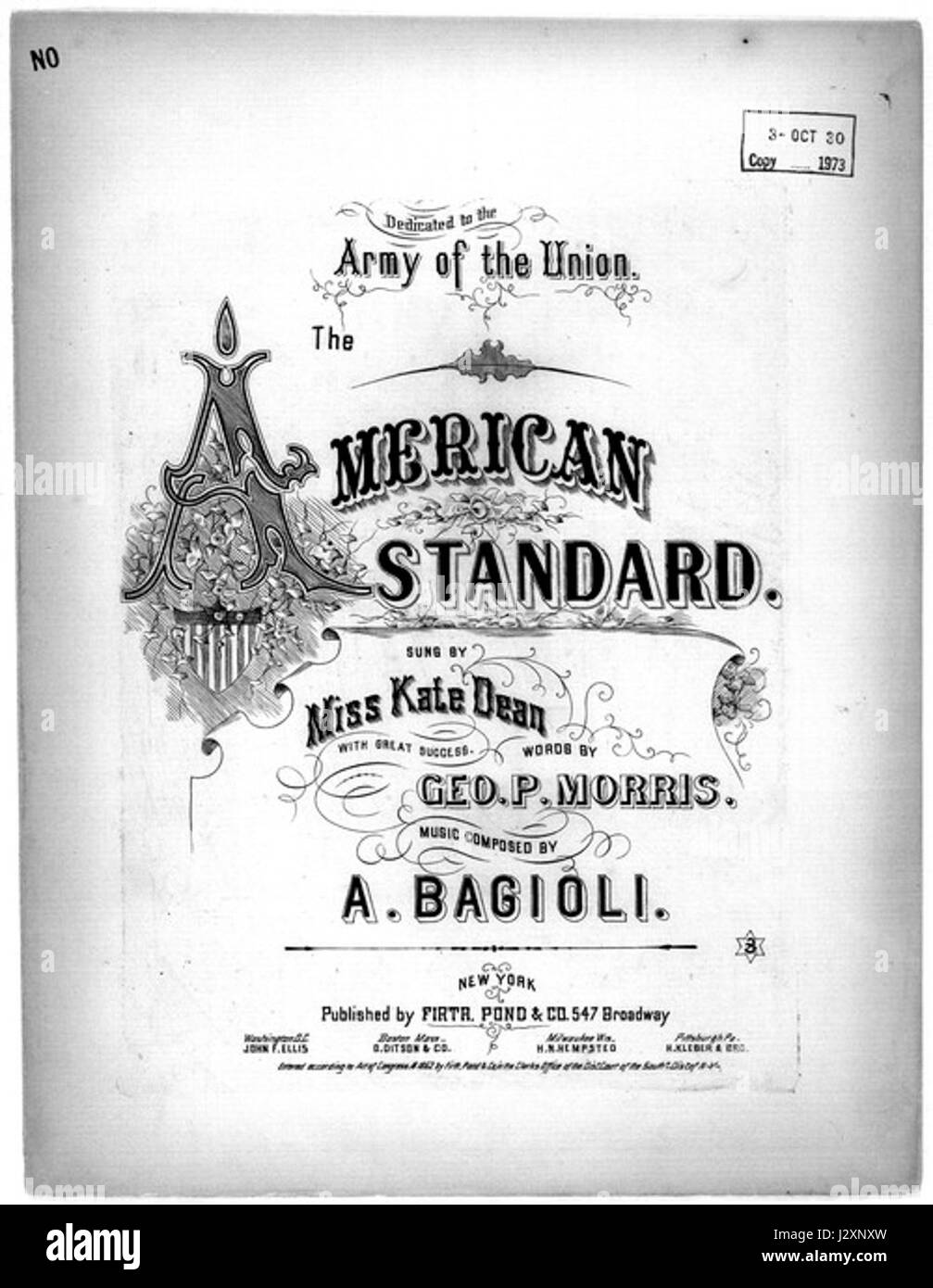 Allanormativa americana songCover A.Baglioli compositore Foto Stock