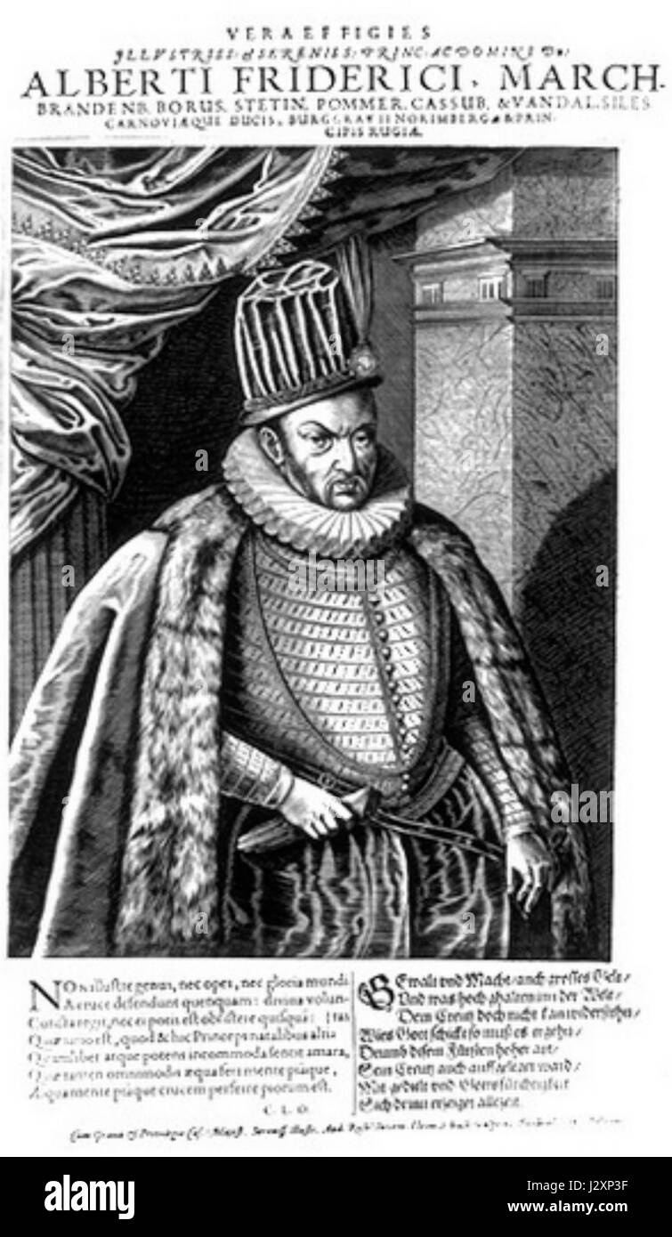 Albert Friedrich von Brandenburg Foto Stock