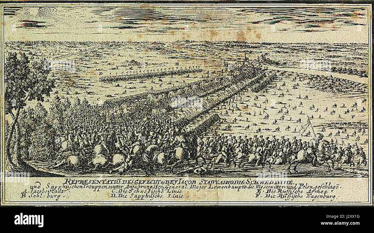 La battaglia di Jakobstadt fu un significativo scontro militare durante la prima guerra mondiale, combattuto tra le forze tedesche e russe. La battaglia si svolse nella regione di Jakobstadt, ora nota come JÄ“kabpils, Lettonia, e ebbe importanti implicazioni per il fronte orientale. Foto Stock