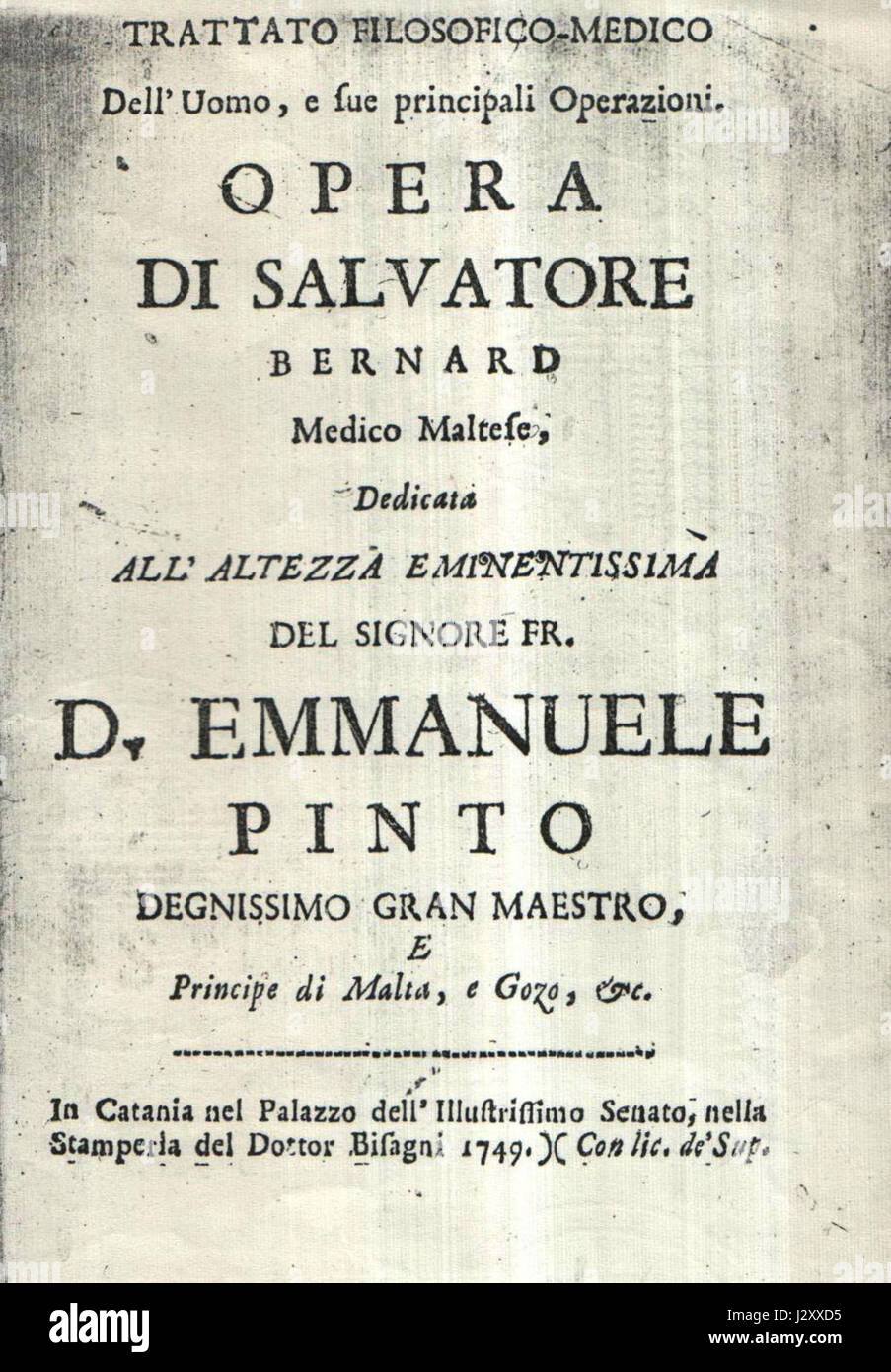 Bernard, Salvatore - Trattato Foto Stock