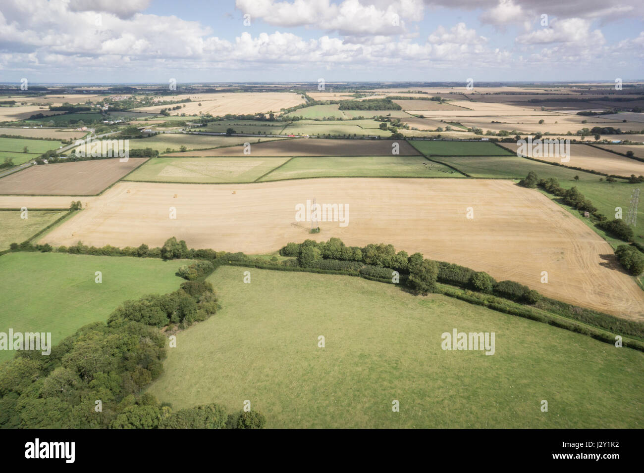 Vedute aeree del paesaggio inglese Foto Stock