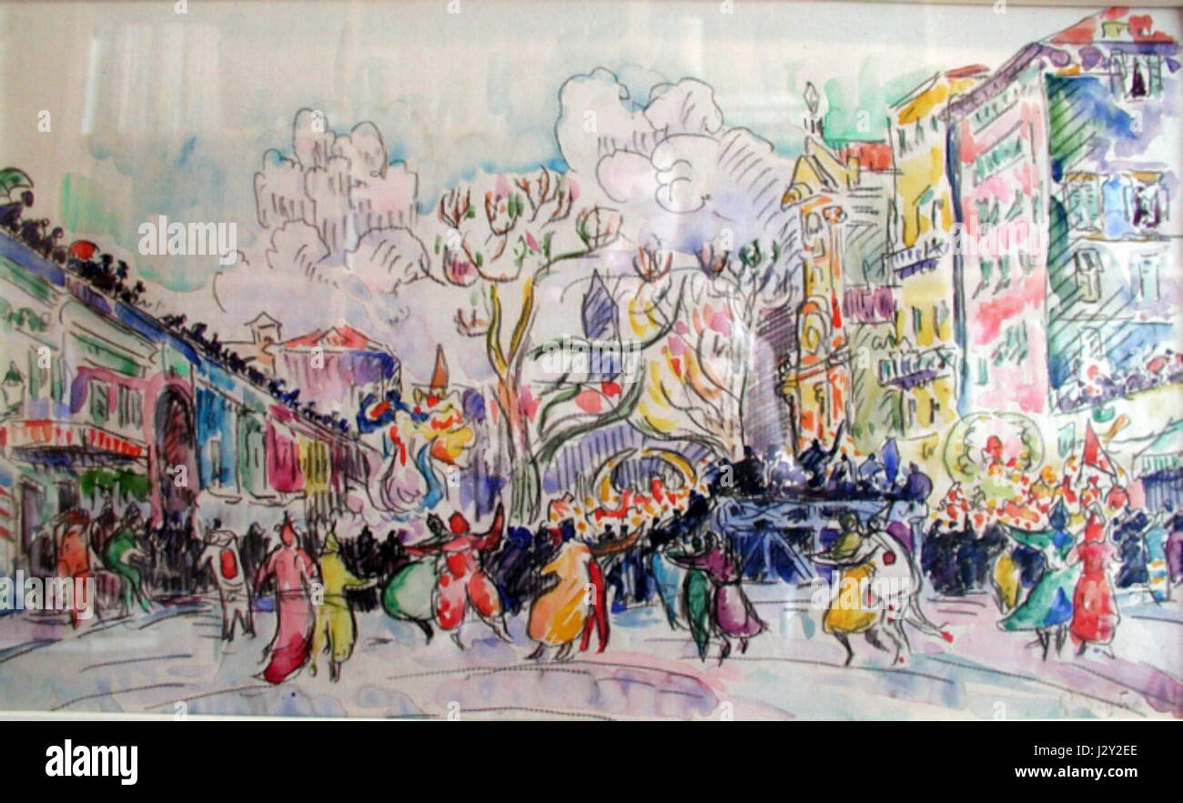 Il Carnevale di Nizza da Paul Signac Foto Stock