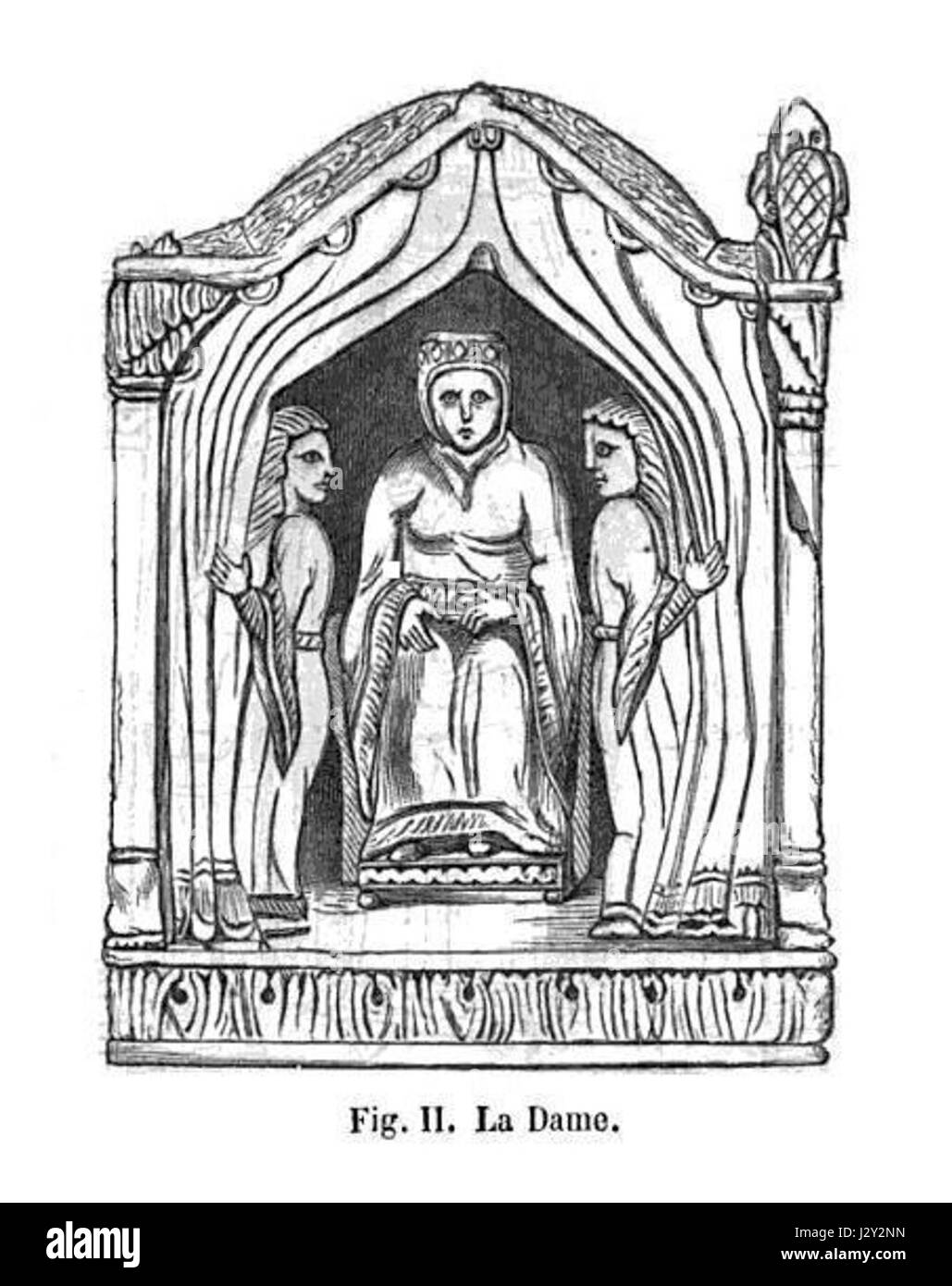Carlo Magno-Dame si riferisce a una figura nella storia medievale europea, probabilmente riferendosi al ruolo di Carlo Magno nel Sacro Romano Impero o alla figura simbolica di una regina o imperatrice durante il suo regno. Foto Stock