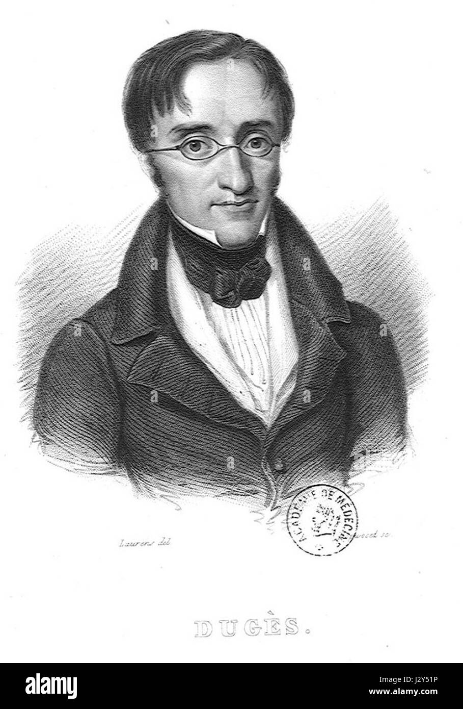 Antoine DugÃ¨S è stato un medico e naturalista francese attivo tra la fine del XVIII e l'inizio del XIX secolo. Ha dato contributi significativi allo studio della zoologia e della medicina, con un'enfasi sugli anfibi. Foto Stock