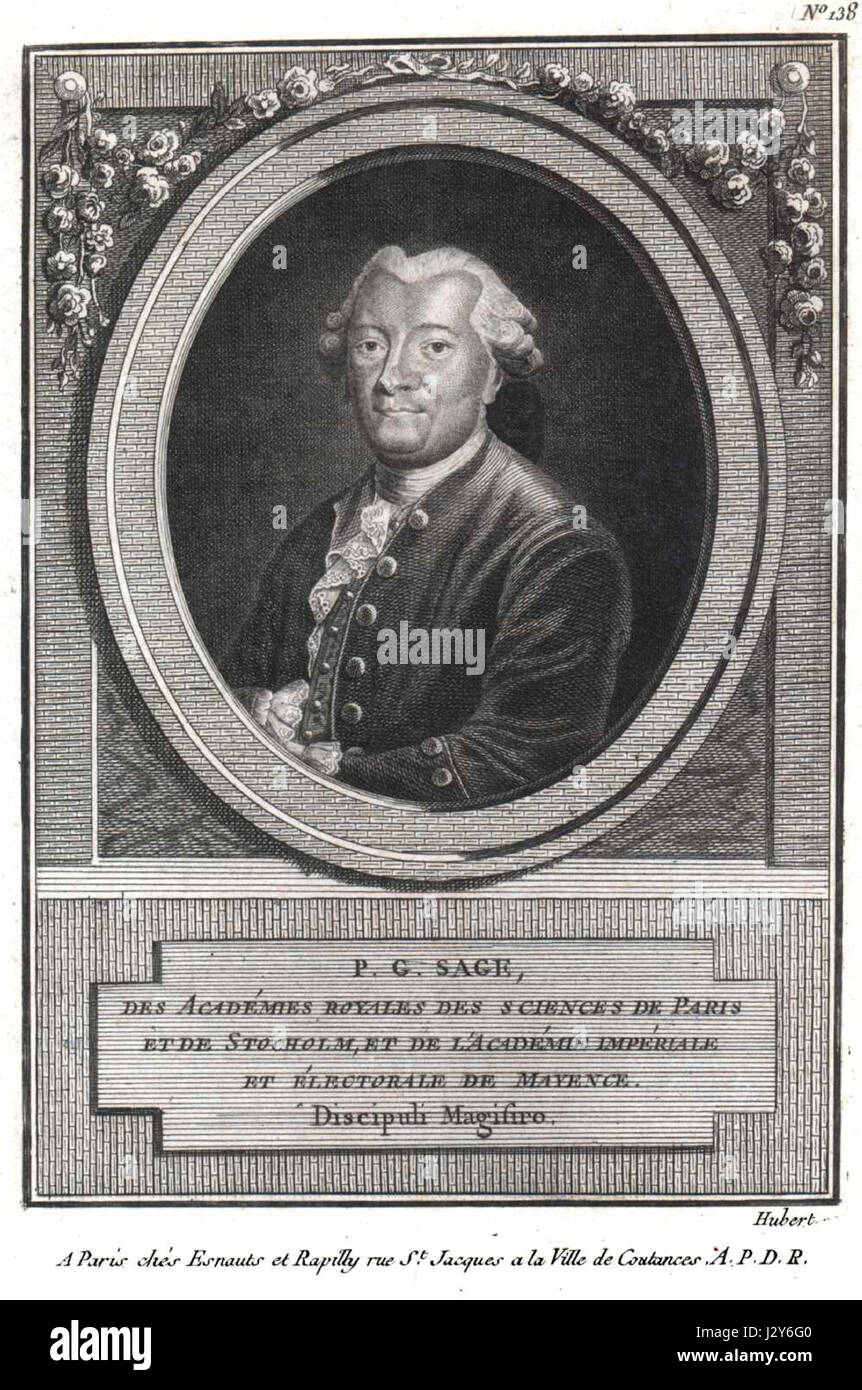 Balthazar Georges Sage è stato un artista francese, noto per i suoi contributi allo sviluppo dell'arte francese del XVIII secolo. Il suo lavoro spesso rappresentava scene storiche e allegoriche, con particolare attenzione ai soggetti classici e alla precisione artistica. Foto Stock